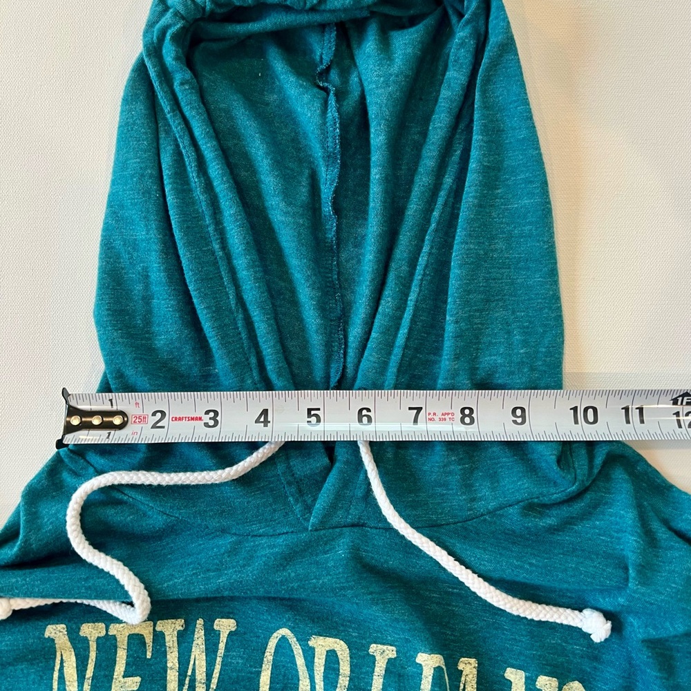Blue 84 New Orleans Teal NOLA Hoodie Louisiana French Quarter Small Souveniere - Picture 10 of 12